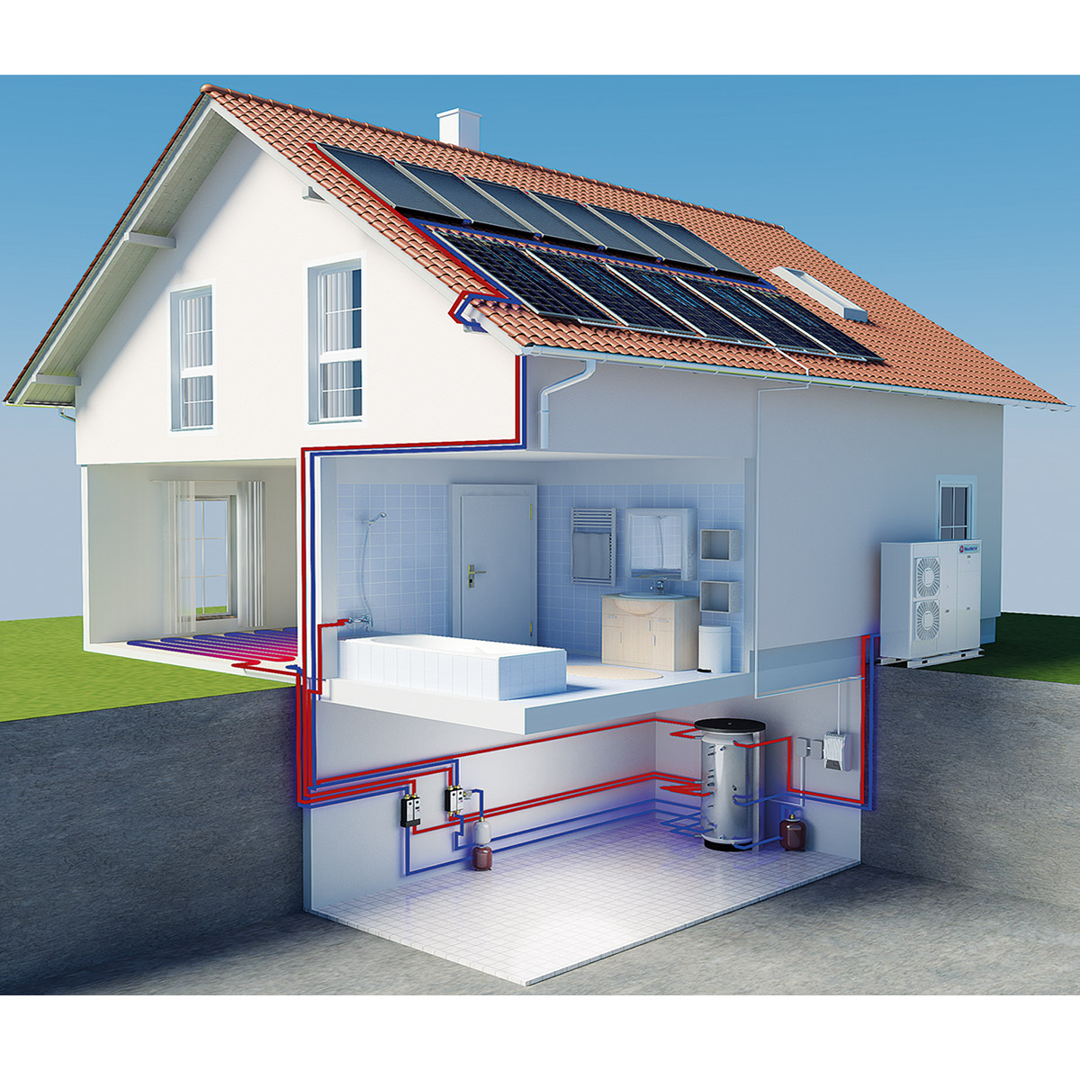 Solarbayer Luft Wasser W Rmepumpe Aeromono Kw Luftw Rmepumpe